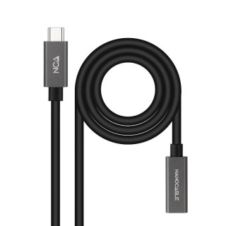 nanocable cable usb 3.2 gen2 usb-c m/h 1,5 m negro