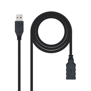 nanocable cable usb tipo a 3.0 a usb tipo a 3.0 nanocable 1m negro macho - hembra