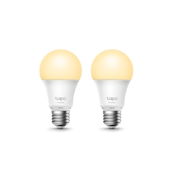 tapo l510e(2-pack) bombilla inteligente 8,7 w metalico, blanco wi-fi