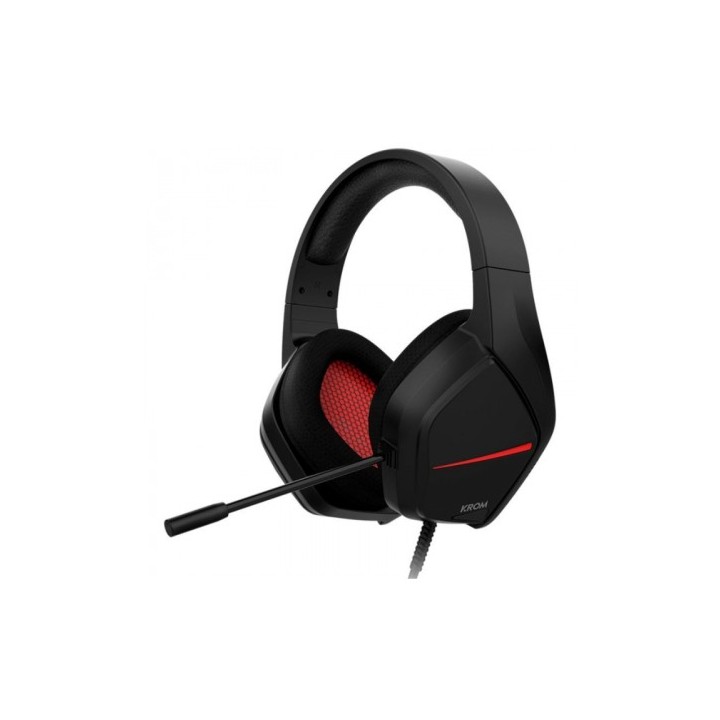 krom auriculares gaming negro/rojo