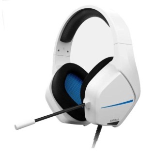 krom auriculares gaming blanco/azul