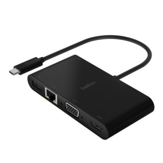 belkin avc004btbk base para portatil y replicador de puertos usb 3.2 gen 1 (3.1 gen 1) type-c negro