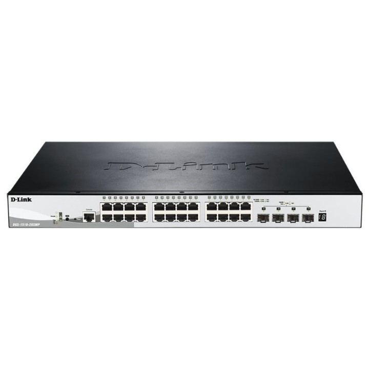 d-link dgs-1510-28xmp/e switch l2 24xgb poe 4x10gb