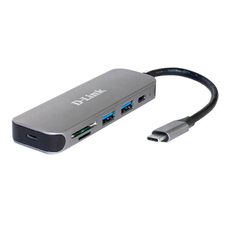 d-link dub-2325 5-in-1 usb-c hub card reader