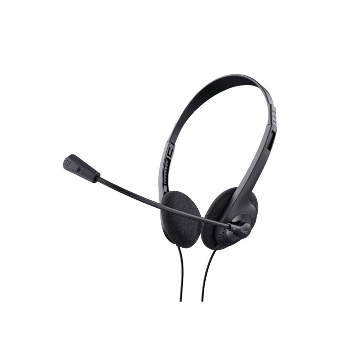 trust 24659 auricular y casco auriculares alambrico diadema llamadas/musica negro