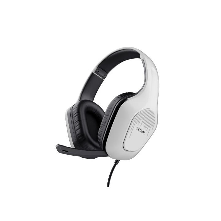 trust gxt 415w zirox auriculares alambrico diadema juego blanco